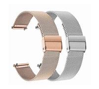 HASGTFM Correa de acero inoxidable Pro 3/3 Smart Watch Band Metal 2 2mm Pulsera Correas de muñeca 2020 Correa Fit for TicWatch Pro(Rose gold silver)