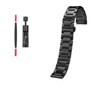 HASGTFM Correa de acero negro mate for hombre, correa de acero inoxidable de 20mm y 22mm apta for reloj Timex T49963 T49905 TW4B14200(3118-black,20mm)