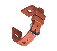 HASGTFM Correa de caucho flúor de 20mm y 22mm for deportes de buceo, correa de reloj transpirable resistente al agua apta for Seiko y marcas de relojes Omega(Orange,22mm)