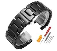 HASGTFM Correa de cerámica cóncava 20 * 11 mm 18 * 10 mm 16 * 8 m Apto for g-ucci Apto for omega Apto for GC Guess Apto for Dior Pasha pulsera con muesca Hombres Mujeres Accesorios for correas de relo