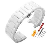 HASGTFM Correa de cerámica cóncava 20 * 11 mm 18 * 10 mm 16 * 8 m Apto for g-ucci Apto for omega Apto for GC Guess Apto for Dior Pasha pulsera con muesca Hombres Mujeres Accesorios for correas de relo