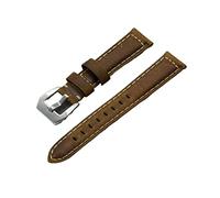 HASGTFM Correa de cuero 20 mm 22 mm Ajuste adecuado for Seiko/Fit for la marca Omega Watch Marca de liberación rápida de reloj de reloj de reloj(Brown,24mm)