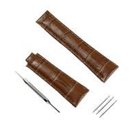 HASGTFM Correa de cuero accesorios de reloj Fit for Rolex Fit for Daytona Fit for Yacht Black Fit for Water Ghost Explorer correa de cuero Correa de reloj de 20 mm for hombres y mujeres(Brown,With gol
