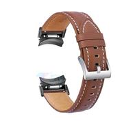 HASGTFM Correa de cuero con diseño sin huecos for Samsung Galaxy Watch 6/5/4 40mm 44mm 5Pro 45mm Band 6/4 Classic 47 43mm 46 42mm pulsera suave(Brown-B,Watch 6 5 4 44mm)