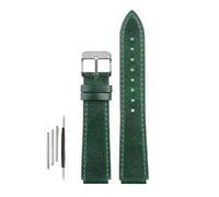 HASGTFM Correa de cuero con hebilla de acero inoxidable for hombre, pulsera de reloj Retro, compatible con Casio Fit For G-Shock AE-1200WH/1300/1000/A159 A158 A168(Green-steel buckle)