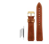 HASGTFM Correa de cuero con hebilla de acero inoxidable for hombre, pulsera de reloj Retro, compatible con Casio Fit For G-Shock AE-1200WH/1300/1000/A159 A158 A168(Brown-gold buckle)