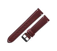 HASGTFM Correa de cuero de cera de aceite 18 mm 20 mm 22 mm de la correa suave de los hombres de las mujeres Ajuste verde azul-verde for el engranaje S2 Pulsera Reloj Accesorios(Red,20mm)