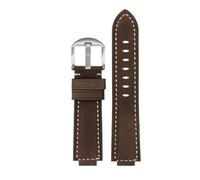 HASGTFM Correa de cuero esmerilado apta for Casio Fit For G-Shock GM-110 GA110 GM-110GB GD120 GA-700 DW5600 correa de reloj vintage esmerilada pulsera de 16mm for hombre(Dark brown-steel)