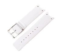 HASGTFM Correa de cuero for reloj CK K0H231/KOH233/KOV231/KOH211, accesorios suaves y cómodos for reloj, 21 22mm(KOV-White-Steel,KOH231-21mm)