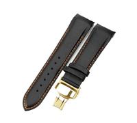 HASGTFM Correa de cuero for reloj Philippe Aquanaut Tissot 1853, accesorios for reloj Couturier T035410a T035617a, 22, 23 y 24mm(Black orange-Gold-B1,24mm)