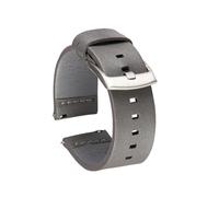 HASGTFM Correa de cuero for reloj Samsung Galaxy Watch 42 46mm Gear S3 Sport WatchBand de liberación rápida 18 20 22 24mm gris(Gray(silver),22mm)