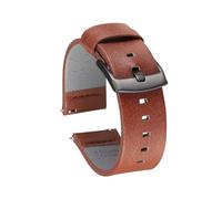 HASGTFM Correa de cuero for reloj Samsung Galaxy Watch 42 46mm Gear S3 Sport WatchBand de liberación rápida 18 20 22 24mm gris(Brown(black),20mm)