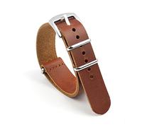 HASGTFM Correa de cuero Reloj de reloj 18 mm 20 mm 22 mm 24 mm Ráfaga de ráculos Ráculos Reemplazo de la banda de muñeca Pulsera Accesorios(Brown,24mm)