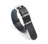 HASGTFM Correa de cuero Reloj de reloj 18 mm 20 mm 22 mm 24 mm Ráfaga de ráculos Ráculos Reemplazo de la banda de muñeca Pulsera Accesorios(Dark blue,18mm)