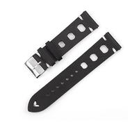 HASGTFM Correa de cuero Reloj de reloj Mujeres Mujeres Reloj Banda Banda Black Brown Reemplazo 18 20 22 Relojes de 24 mm Accesorios Kz3h06(Schwarz,24mm)