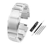 HASGTFM Correa De Fit For Casio Fit For G-SHOCK GST-B200 Gstb200, Correa De Acero Inoxidable Sólido De 24x16mm, Pulsera De Metal De Liberación Rápida For Hombre(Silver)