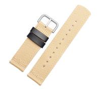 HASGTFM Correa de lona de nailon de 24mm apta for Casio Fit for serie PROTREK GA2000 PRG-600 PRW-6600 PRG-650 accesorios deportivos impermeables for hombres(Khaki silver buckle)