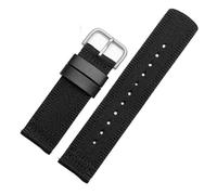 HASGTFM Correa de lona de nailon de 24mm apta for Casio Fit for serie PROTREK GA2000 PRG-600 PRW-6600 PRG-650 accesorios deportivos impermeables for hombres(Black silver buckle)