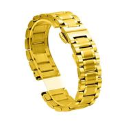 HASGTFM Correa de metal de acero inoxidable Ajuste for TicWatch Pro 2020 3 Lite Gtx e2 s2 Moda Durable Reloj de reemplazo Pulsera de reemplazo Correas de reloj(Gold,GTX)
