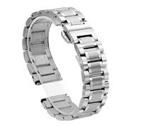 HASGTFM Correa de metal de acero inoxidable Ajuste for TicWatch Pro 2020 3 Lite Gtx e2 s2 Moda Durable Reloj de reemplazo Pulsera de reemplazo Correas de reloj(Silver,E2)