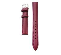 HASGTFM Correa de muñeca de muñeca de banda suave de la banda de vigilancia de la banda de reloj de cuero 12 14 16 18 20 21 22 mm con hebilla de acero inoxidable de color plateado(Lila,19mm)