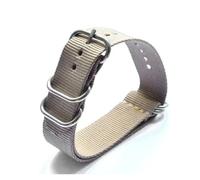 HASGTFM Correa de nailon en 5 colores, hebilla de anillo plateado de 18mm, 20mm y 24mm, accesorios de repuesto for reloj a rayas(C8,18mm)