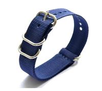 HASGTFM Correa de nailon en 5 colores, hebilla de anillo plateado de 18mm, 20mm y 24mm, accesorios de repuesto for reloj a rayas(C5,22mm)