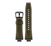 HASGTFM Correa de nailon modificada for reloj Casio Fit For G-SHOCK GST-B400 GST-B400BD/AD, pulsera de correa de goma for reloj(Cowhide green BK)