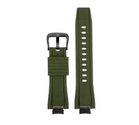 HASGTFM Correa de nailon modificada for reloj Casio Fit For G-SHOCK GST-B400 GST-B400BD/AD, pulsera de correa de goma for reloj(Silicone green BK)
