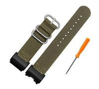 HASGTFM Correa de nailon resistente al agua for reloj Casio GWG-1000GB, correa de reloj de lona hecha a mano deportiva, nuevo diseño 24, correa de nailon for reloj(Army green silver)
