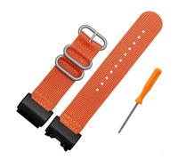 HASGTFM Correa de nailon resistente al agua for reloj Casio GWG-1000GB, correa de reloj de lona hecha a mano deportiva, nuevo diseño 24, correa de nailon for reloj(Orange silver buckle)
