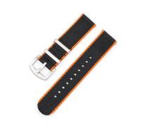 HASGTFM Correa de nylon 18mm 20 mm 22mm 24mm Lanzamiento rápido Barra de primavera Reloj militar Ajuste de reemplazo for Huawei Fit for Samsung(Black Gray,20mm)