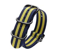 HASGTFM Correa de pulsera de 22 mm y 23 mm for Seiko Fit for Citizen Watchband Fit for Blue Angel AT8020 Fit for Eagle In The Air JY8078 Correa de acero inoxidable Pulsera sólida(Blue-yellow-black,23m