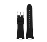 HASGTFM Correa de reloj con interfaz de liberación rápida 1853 apta for TISSOT PRX T137.407 T137.410 correa de reloj de goma de silicona for hombre Super player 26x12mm(Black-steel pin,26-12mm)