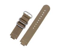 HASGTFM Correa de reloj convexa de 16mm apta for Casio Fit For G-Shock GM110 GM2100 GA900 GBA-800 GBD-800 GA-800 pulsera de lona de nailon modificada for hombre(Khaki Silver Buckle)