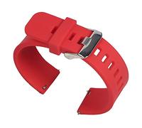 HASGTFM Correa de reloj de 20 mm 22 mm de 24 mm Banda de reloj universal Link de goma de silicona Correa de pulsera Luz suave for el engranaje S3 Fit For Huawei(Red,18mm)