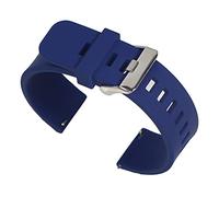 HASGTFM Correa de reloj de 20 mm 22 mm de 24 mm Banda de reloj universal Link de goma de silicona Correa de pulsera Luz suave for el engranaje S3 Fit For Huawei(Dark blue,18mm)