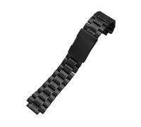 HASGTFM Correa De Reloj De Acero Apta Fit For Timex T2n720 T2n721 T2n739 T49859 Pulsera De Tira De Acero De Núcleo Sólido De Doble Pliegue De 16mm(Single black)