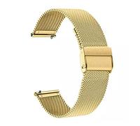 HASGTFM Correa de reloj de acero inoxidable de metal for reloj inteligente, pulsera con correas reemplazables.(Gold)
