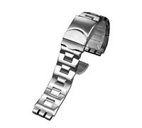 HASGTFM Correa de reloj de acero inoxidable sólido apta for Swatch YGS740 YGS749G YIS401 YCS443 YVS451 Apta for correa de hombre IRONY 17 mm 19 mm 21 mm Pulsera de mujer(G20-silver,17mm)