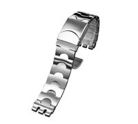 HASGTFM Correa de reloj de acero inoxidable sólido apta for Swatch YGS740 YGS749G YIS401 YCS443 YVS451 Apta for correa de hombre IRONY 17 mm 19 mm 21 mm Pulsera de mujer(171-silver,19mm)
