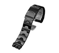 HASGTFM Correa de reloj de acero inoxidable sólido apta for Swatch YGS740 YGS749G YIS401 YCS443 YVS451 Apta for correa de hombre IRONY 17 mm 19 mm 21 mm Pulsera de mujer(171-black,19mm)