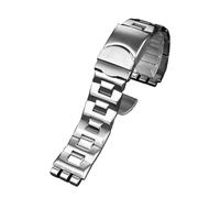 HASGTFM Correa de reloj de acero inoxidable sólido apta for Swatch YGS740 YGS749G YIS401 YCS443 YVS451 Apta for correa de hombre IRONY 17 mm 19 mm 21 mm Pulsera de mujer(G20-silver,17mm)