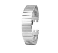 HASGTFM Correa de reloj de acero inoxidable sólido for hombre, pulsera de Metal de 19, 20 y 21mm, correa de malla, accesorios for reloj Swatch YCS YAS YGS IRONY(Silver,21mm)