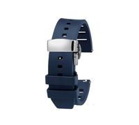 HASGTFM Correa de reloj de caucho flúor 20 mm 22 mm apta for pulsera Breitling Adaptación de correa de reloj de liberación rápida apta for cada marca de relojes de buceo(Blue silver buckle,22mm)