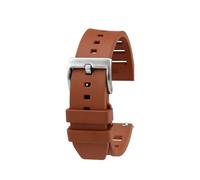 HASGTFM Correa de reloj de caucho flúor 20 mm 22 mm apta for pulsera Breitling Adaptación de correa de reloj de liberación rápida apta for cada marca de relojes de buceo(Brown silver pin,20mm)