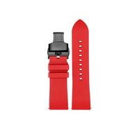 HASGTFM Correa de reloj de caucho flúor apta for Casio Fit for la serie PROTREK PRW-60/PRW-6900 PRW-6800Y PRG600 correa deportiva pulsera impermeable for hombres(Red black buckle,20mm)