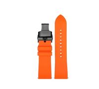 HASGTFM Correa de reloj de caucho flúor apta for Casio Fit for la serie PROTREK PRW-60/PRW-6900 PRW-6800Y PRG600 correa deportiva pulsera impermeable for hombres(Orange black buckle,23mm)