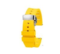 HASGTFM Correa de reloj de caucho flúor de primera calidad apta for correa de reloj IWC Pulsera de 20 mm y 22 mm Ajuste de liberación rápida for Omega Fit for accesorios de relojes Rolex(Yellow silver