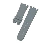 HASGTFM Correa de reloj de caucho fluorado FKM de 28 mm y 30 mm for AP Fit for cinturón Audemars Fit for Piguet Fit for ROYAL OAK OFFSHORE 15710 15703 Pulsera de correa de reloj(Grey,28MM_NO BUCKLE)